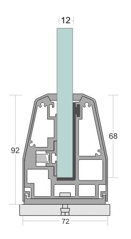 SD 16 Bracket with Cover System for Aluminum Glass Railing Installation, Premium Support Bracket for Balcony and Staircase, Durable Finish, Easy Fitting for Modern Projects